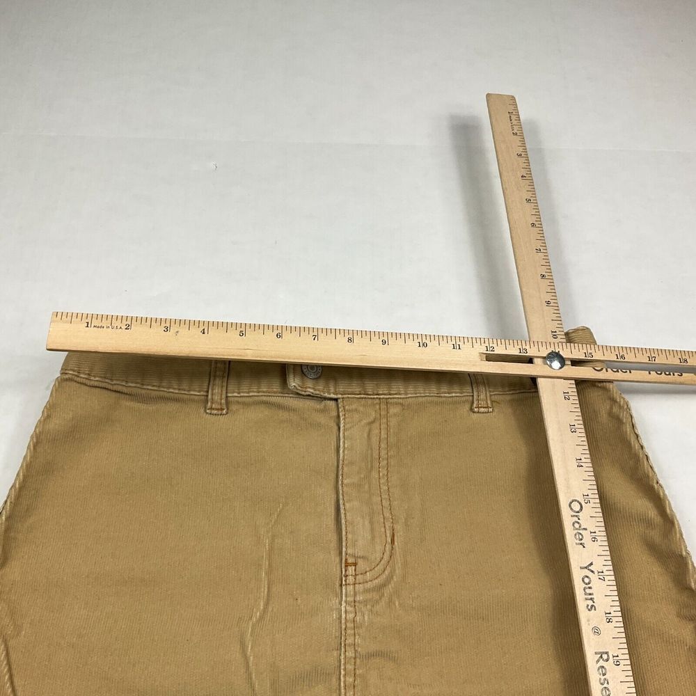 GAP Corduroy Mini Pencil Skirt Tan 90s Y2K Stretch Utility Casual Comfort Size 8 - Picture 6 of 9